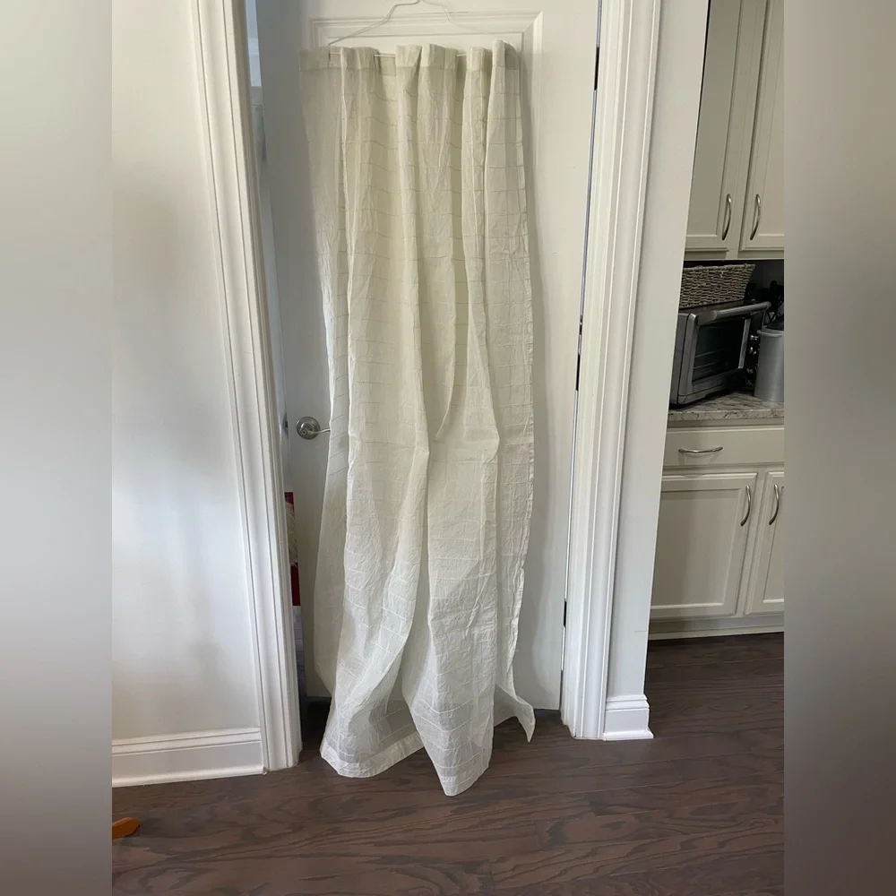 WEST ELM COTTON VOILE CRINKLE SHOWER CURTAIN 75x77